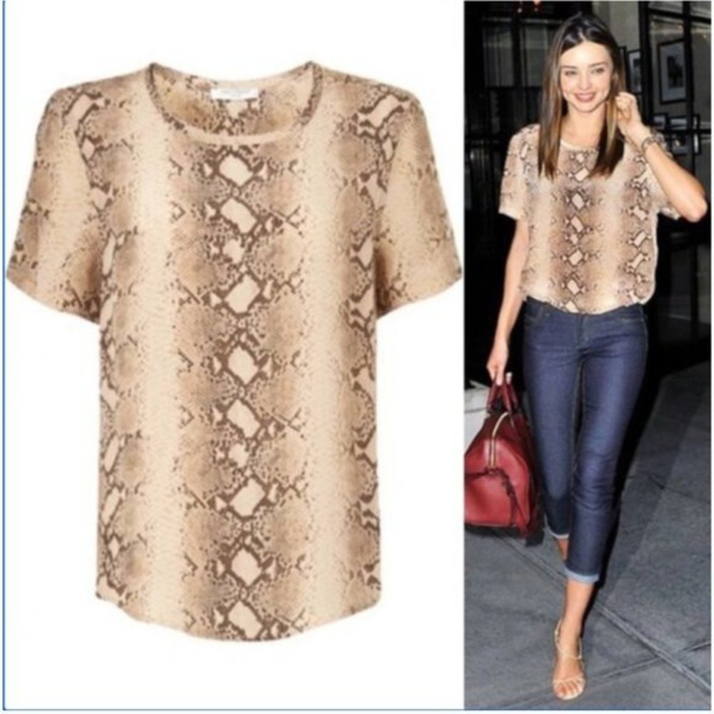 Silk equipment top S snake print B1